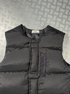 Stone Island Jet Black Compass Panelled Padded Gilet - Large / Extra Large