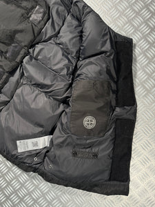 Stone Island Jet Black Compass Panelled Padded Gilet - Large / Extra Large