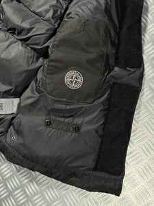 Stone Island Jet Black Compass Panelled Padded Gilet - Large / Extra Large