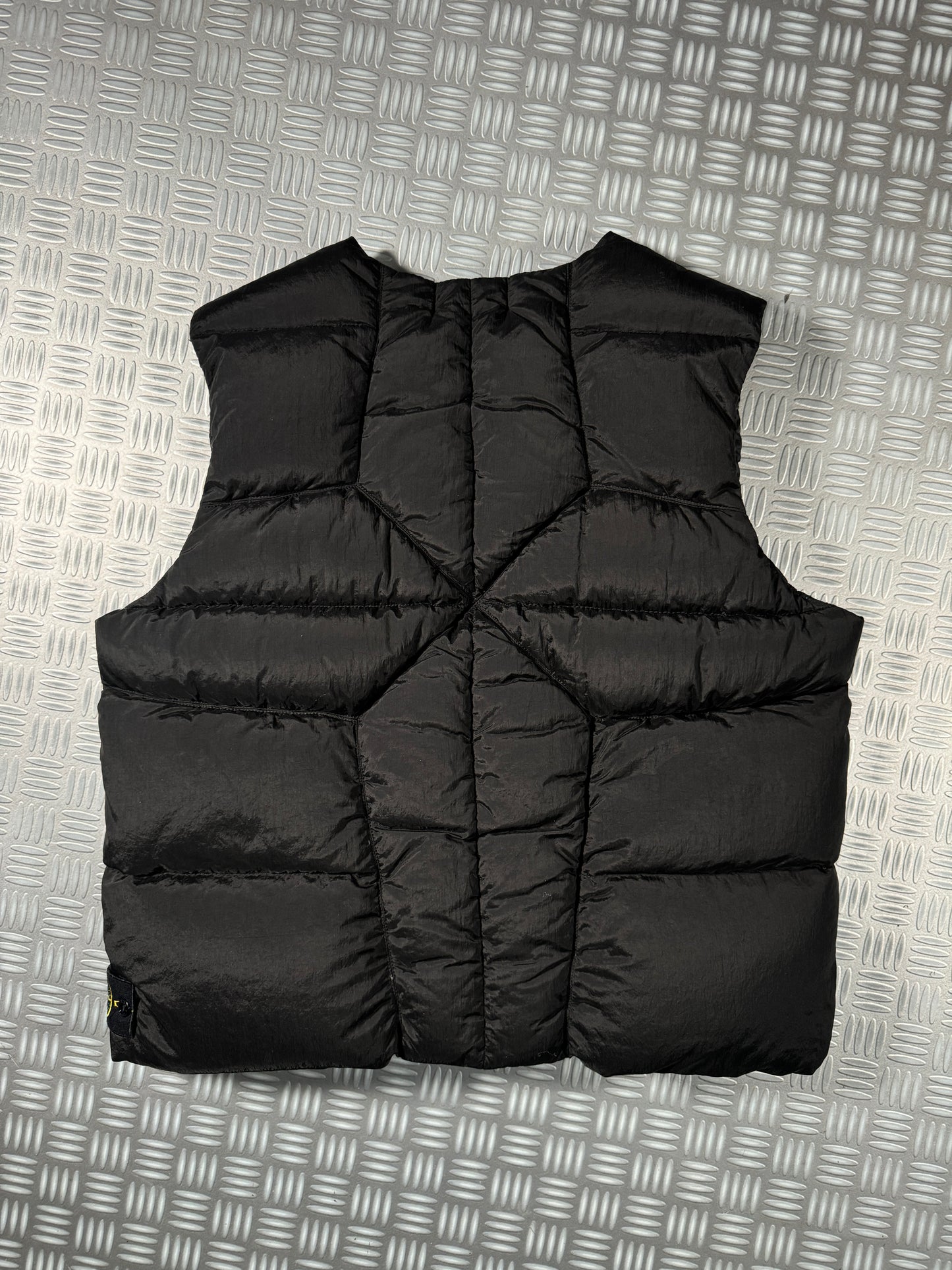 Stone Island Jet Black Compass Panelled Padded Gilet - Large / Extra Large