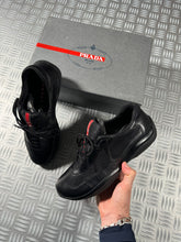 画像をギャラリービューアに読み込む, Prada America Cup Black Leather - UK6/6.5