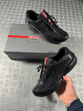 画像をギャラリービューアに読み込む, Prada America Cup Black Leather - UK6/6.5