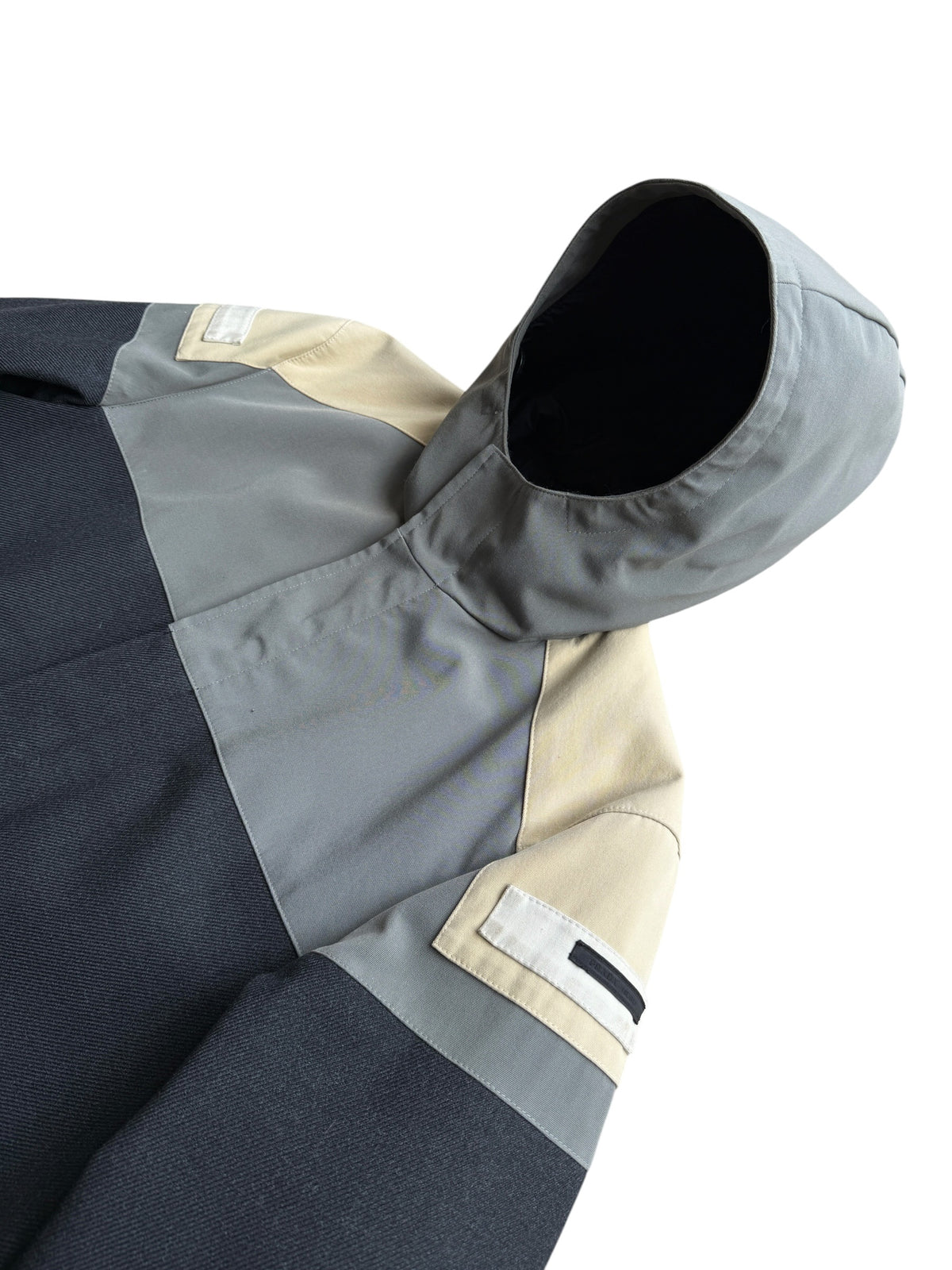 2007 Prada Main Line Split Panell Hooded Trench Coat