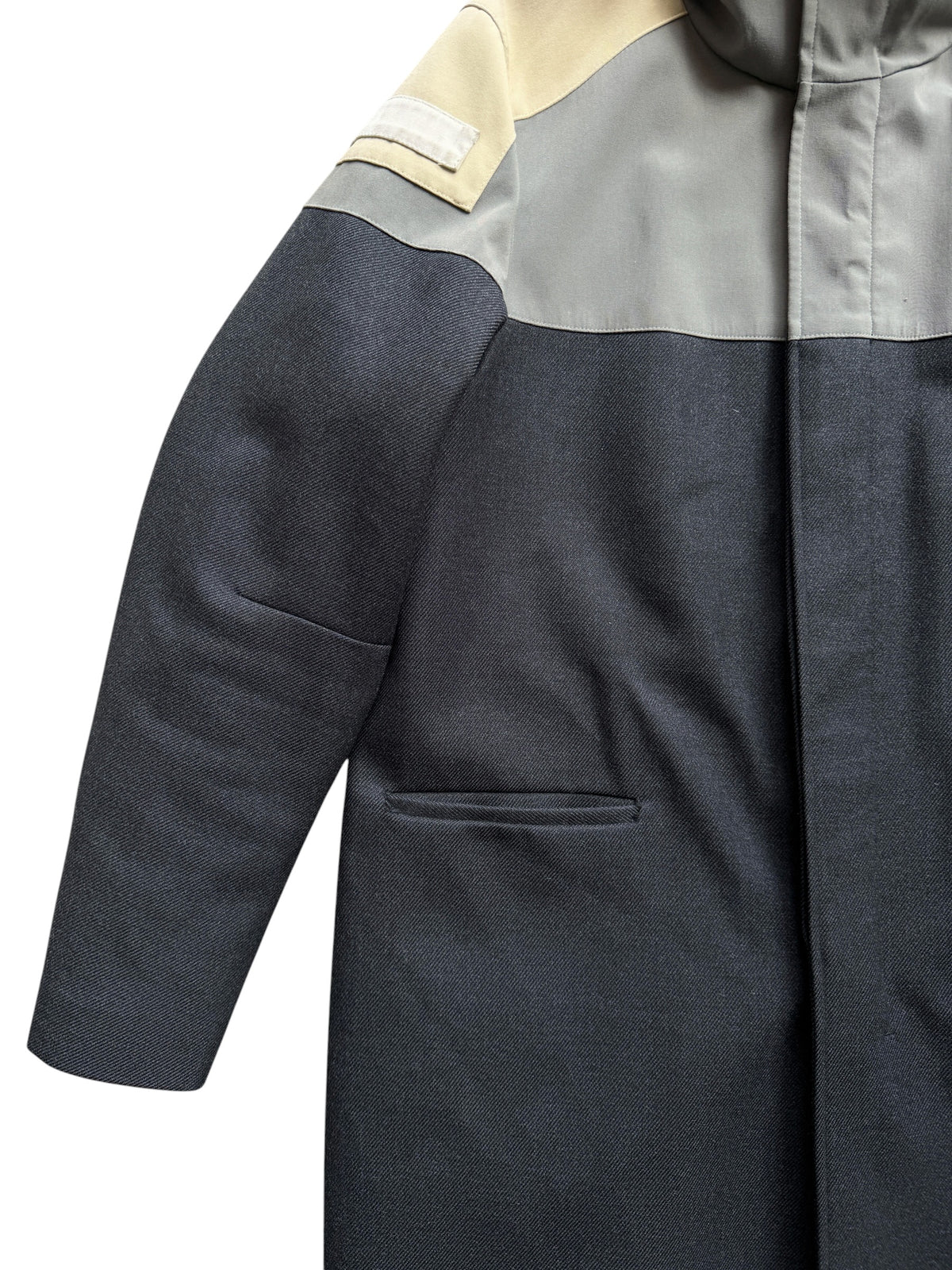 2007 Prada Main Line Split Panell Hooded Trench Coat