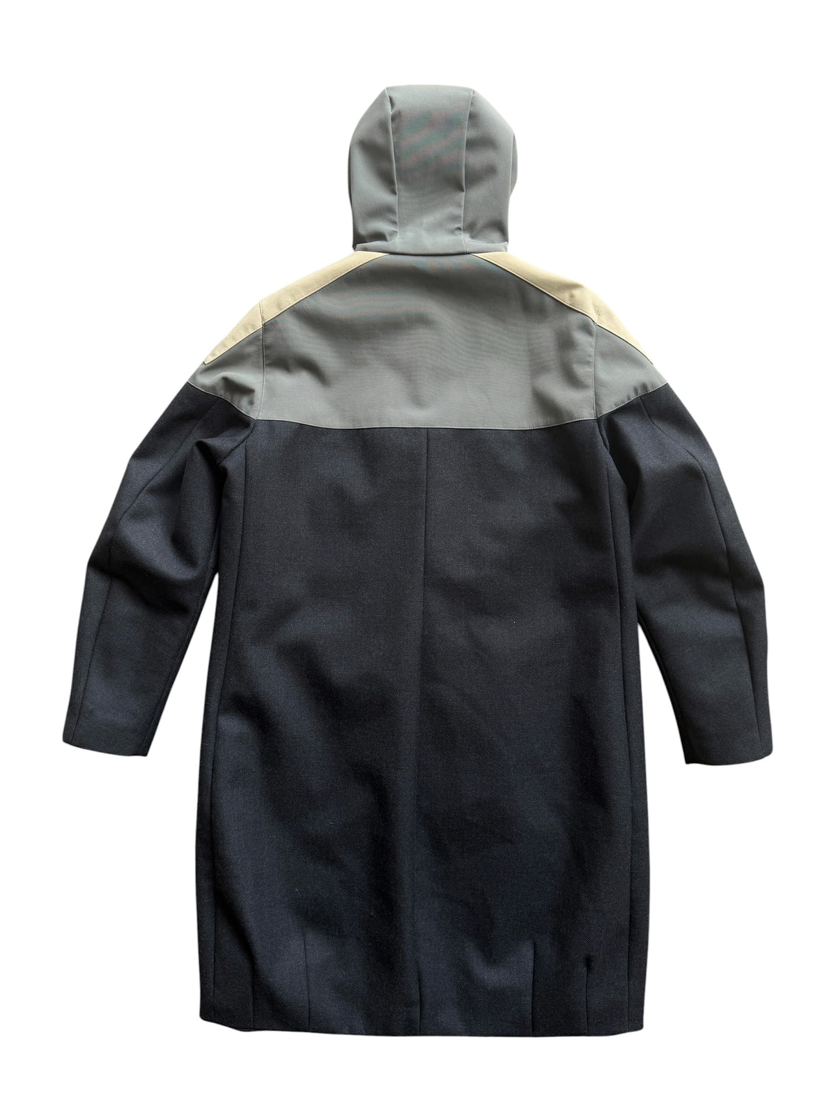 2007 Prada Main Line Split Panell Hooded Trench Coat