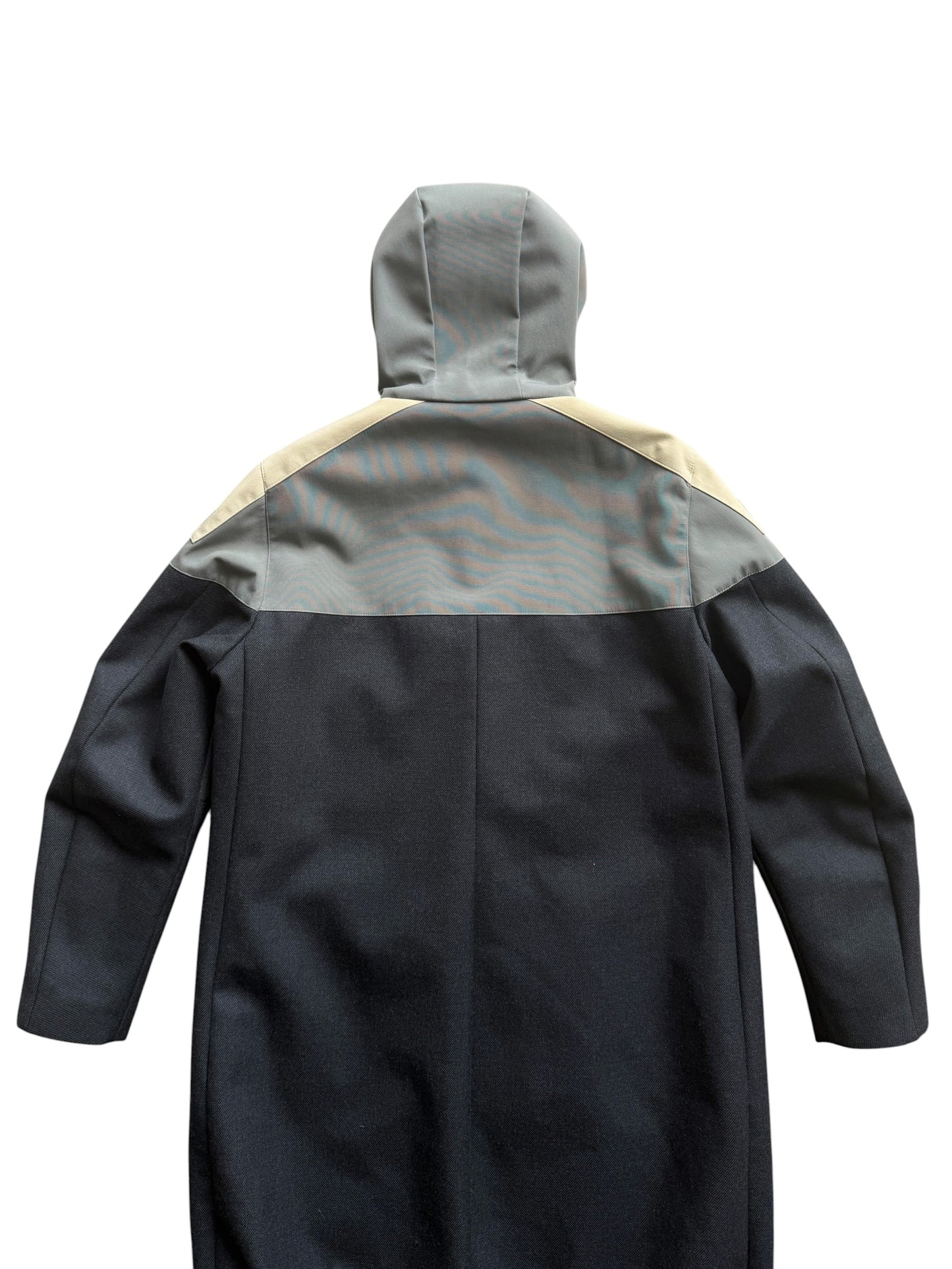 2007 Prada Main Line Split Panell Hooded Trench Coat