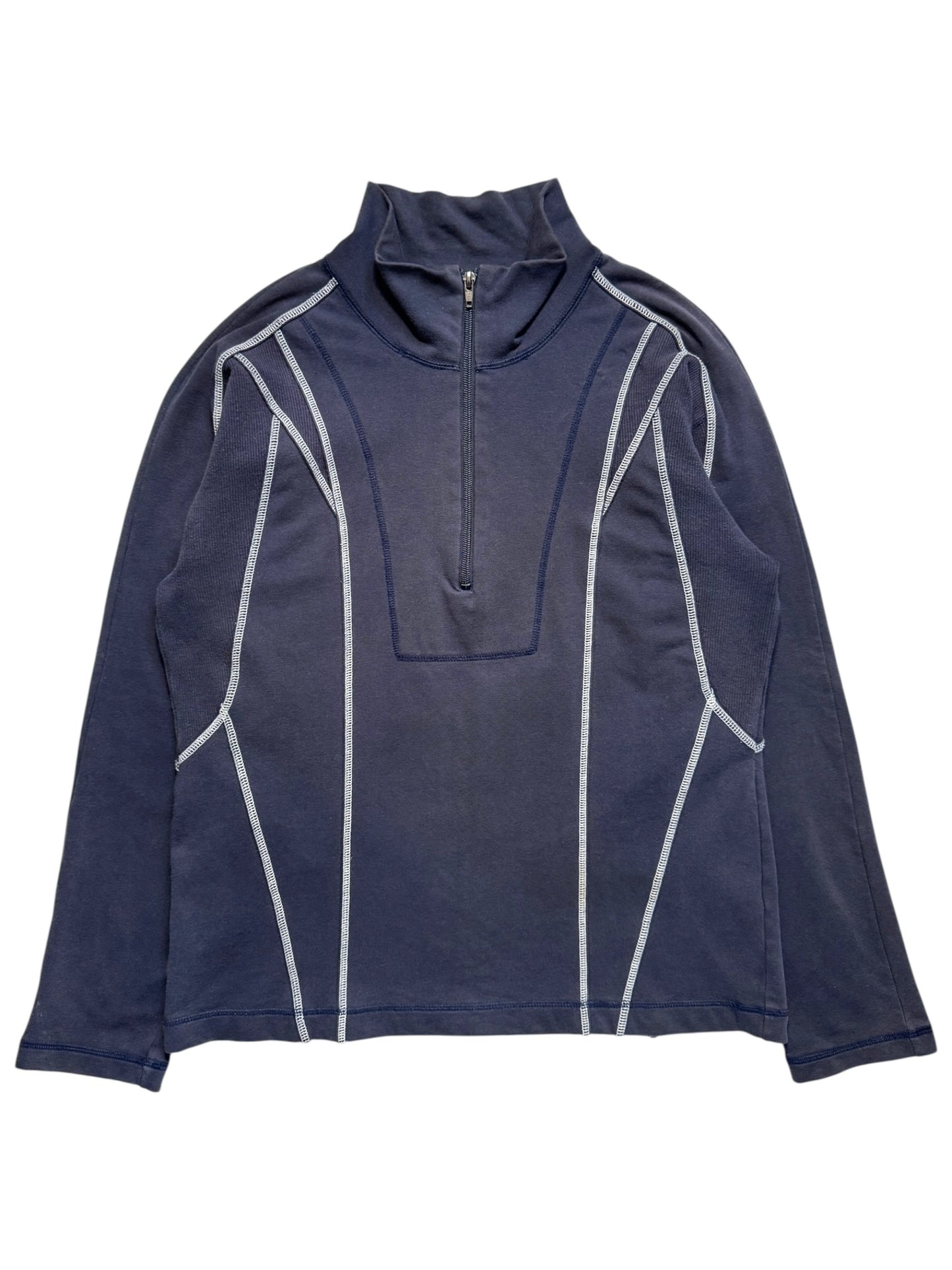 1990's Issey Miyake Overlock Panelled 1/4 Zip