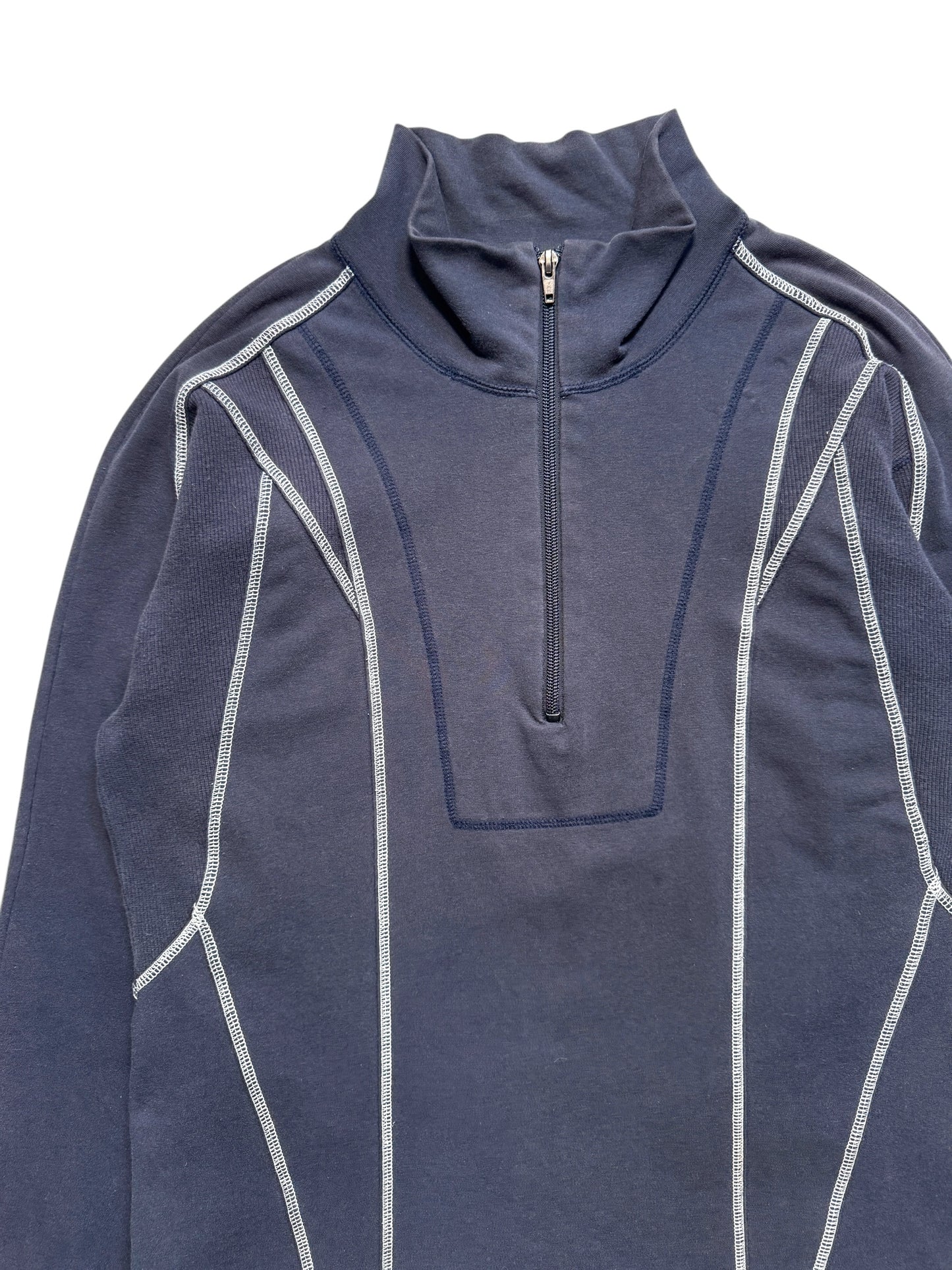 1990's Issey Miyake Overlock Panelled 1/4 Zip