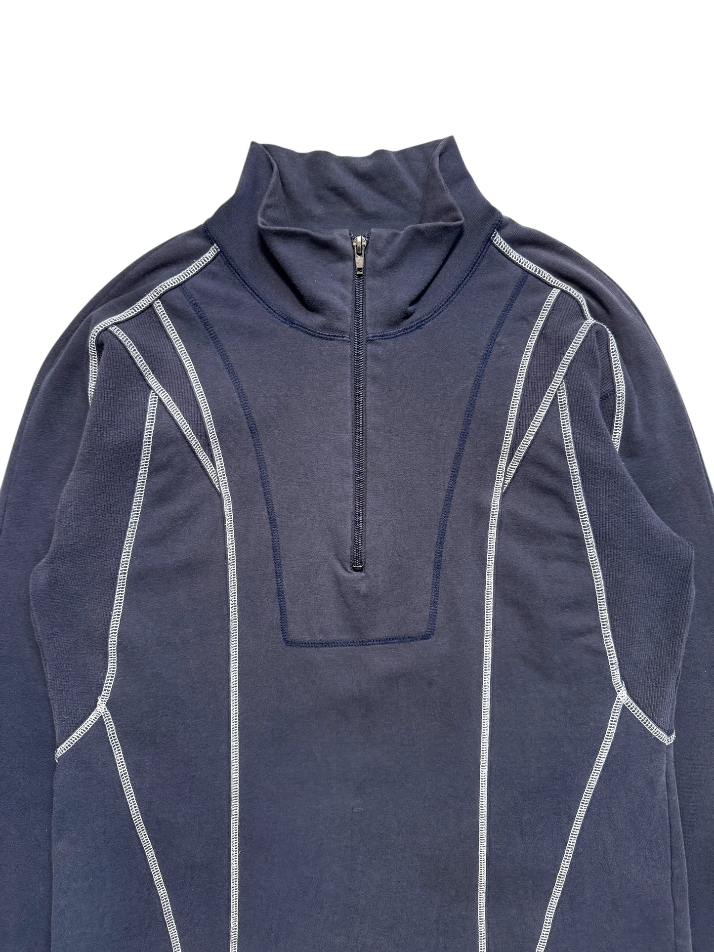 1990's Issey Miyake Overlock Panelled 1/4 Zip