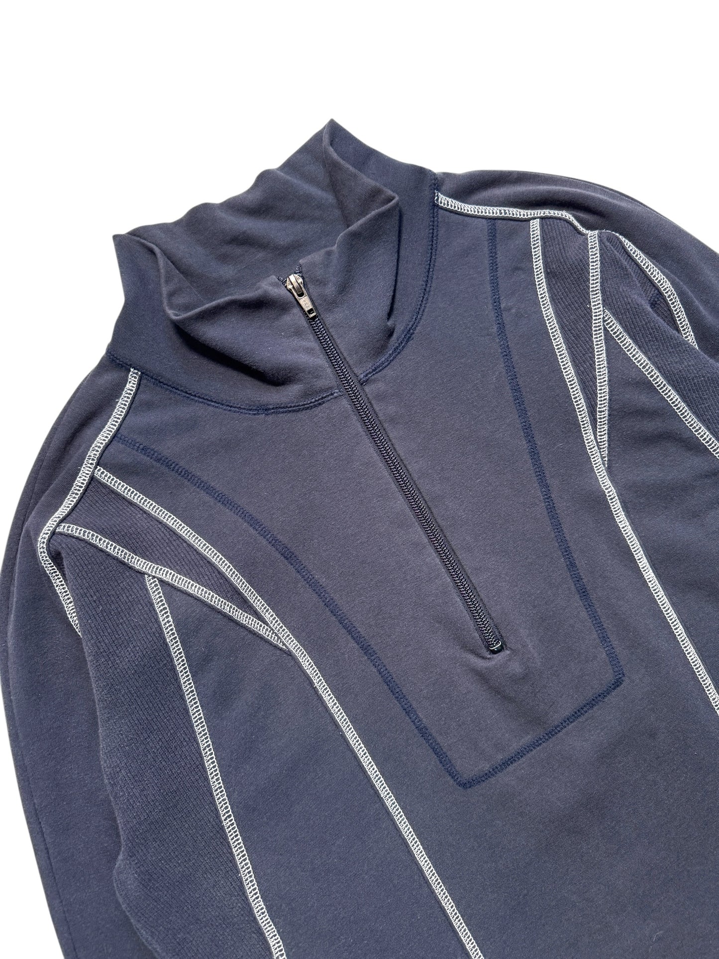 1990's Issey Miyake Overlock Panelled 1/4 Zip