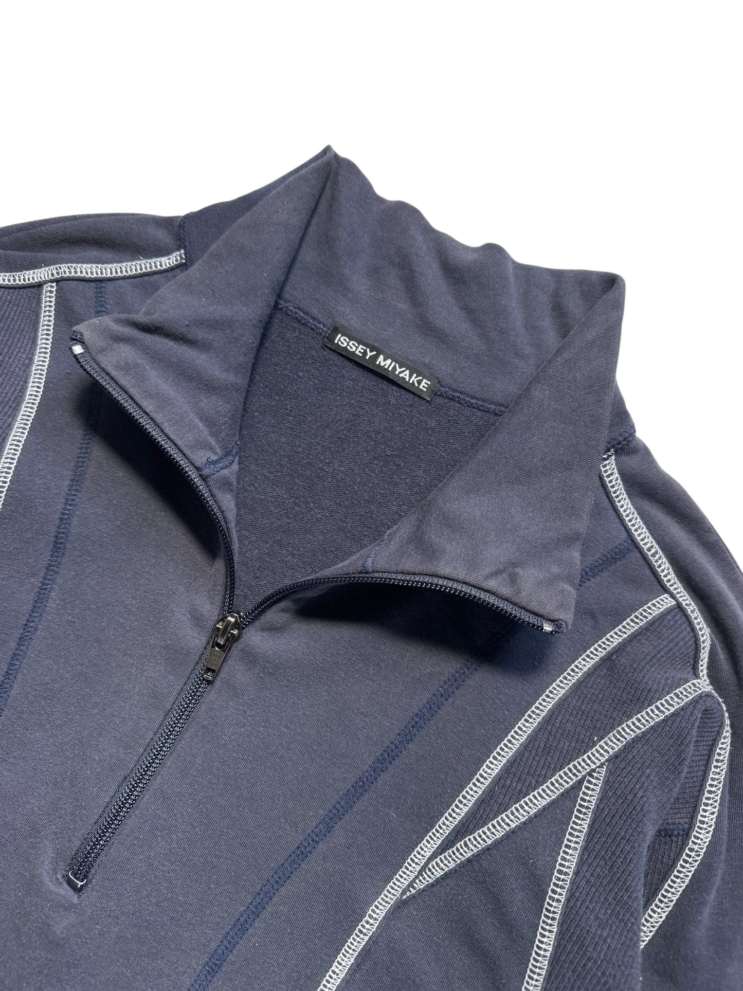 1990's Issey Miyake Overlock Panelled 1/4 Zip