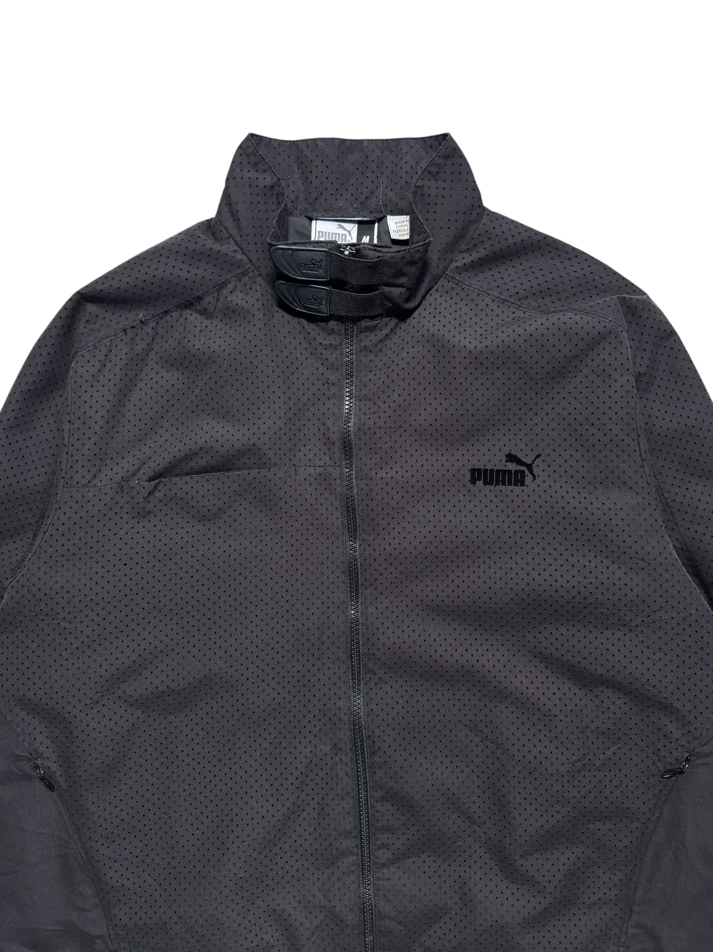 Early 2000's Puma Mostro Black Technical Perforated Jacket