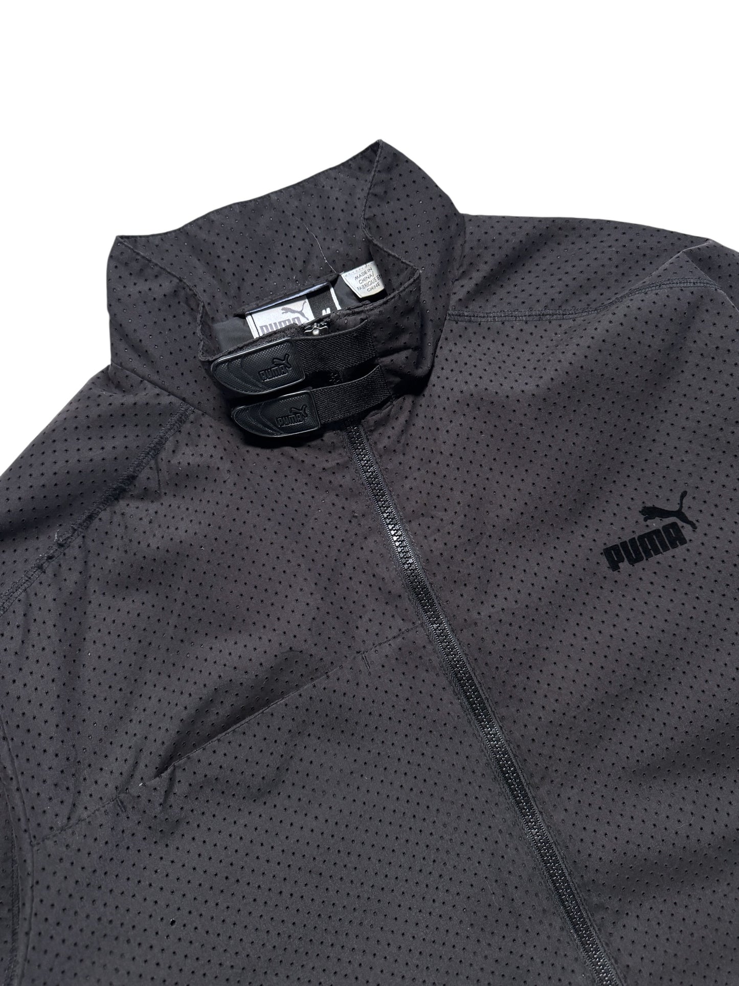 Early 2000's Puma Mostro Black Technical Perforated Jacket