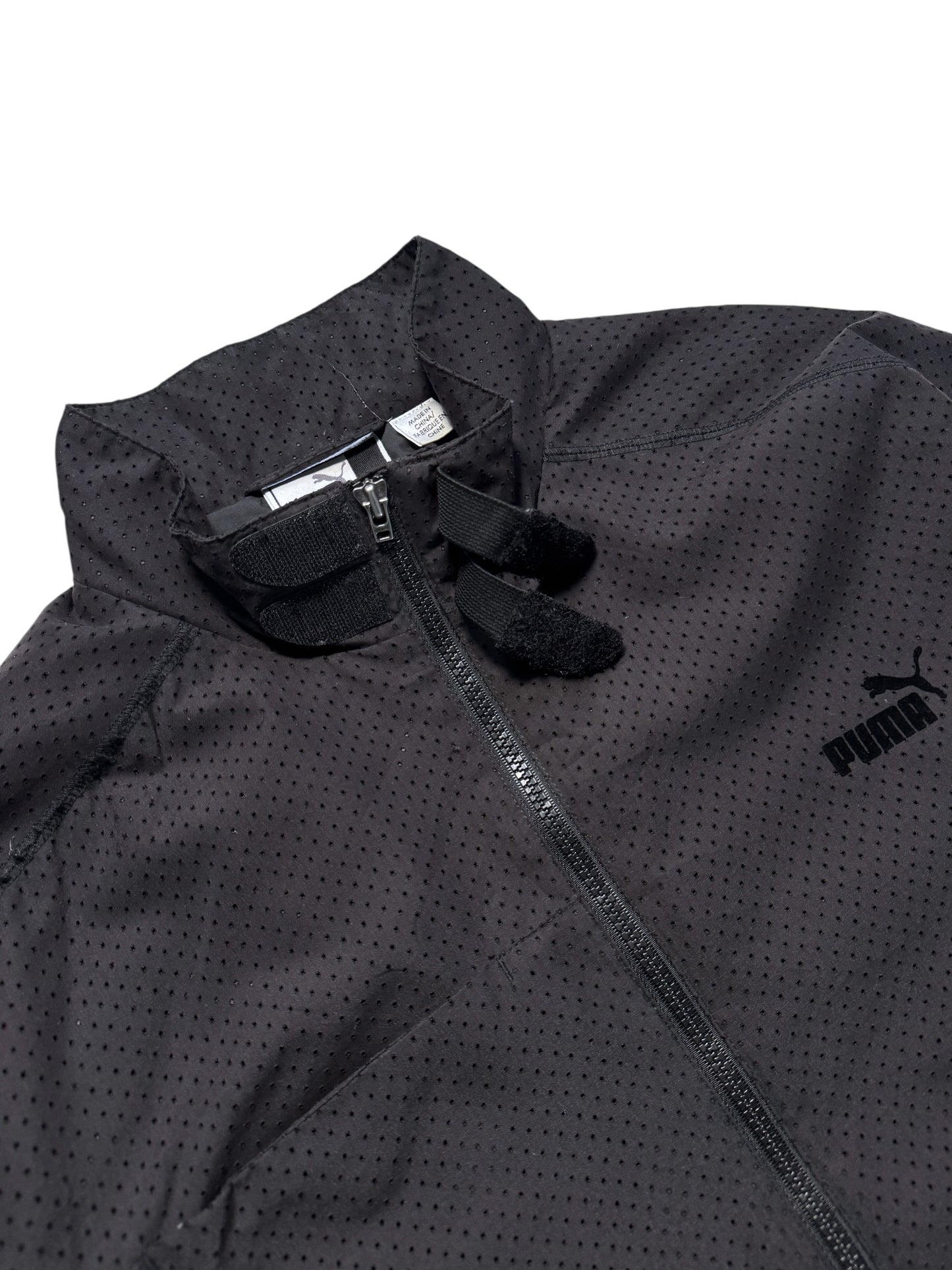 Early 2000's Puma Mostro Black Technical Perforated Jacket