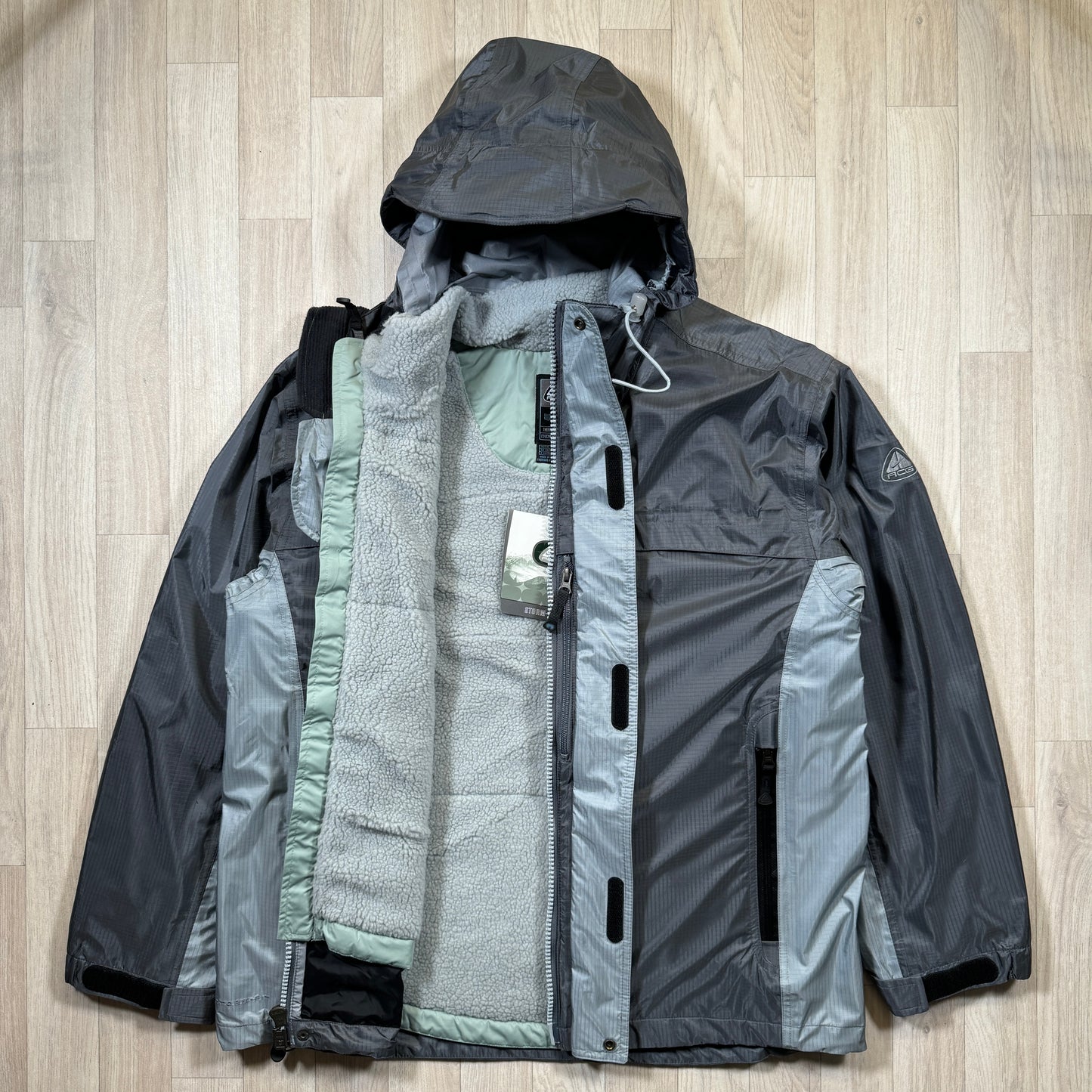 Early 2000's Nike ACG 2in1 Slate Grey Jacket + Vest - Large / Extra Large