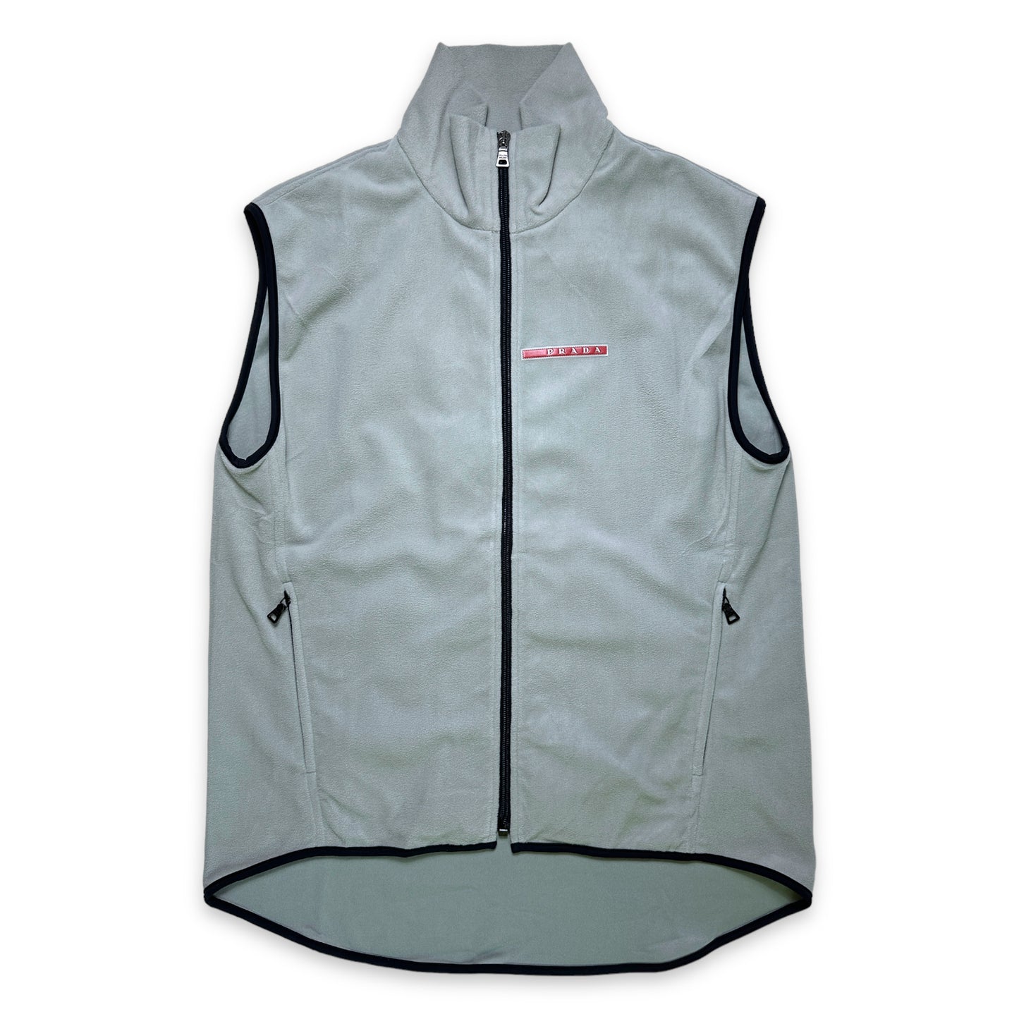 Prada Luna Rossa Light Grey Fleece Gilet - Large