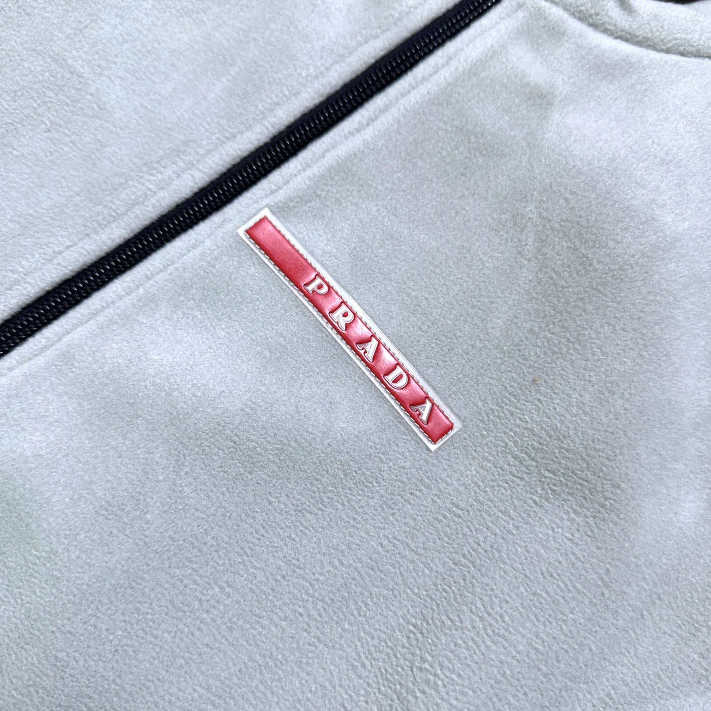 Prada Luna Rossa Light Grey Fleece Gilet - Large