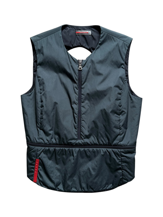 SS99’ Prada Sport Bottle Green Nylon Backless Vest