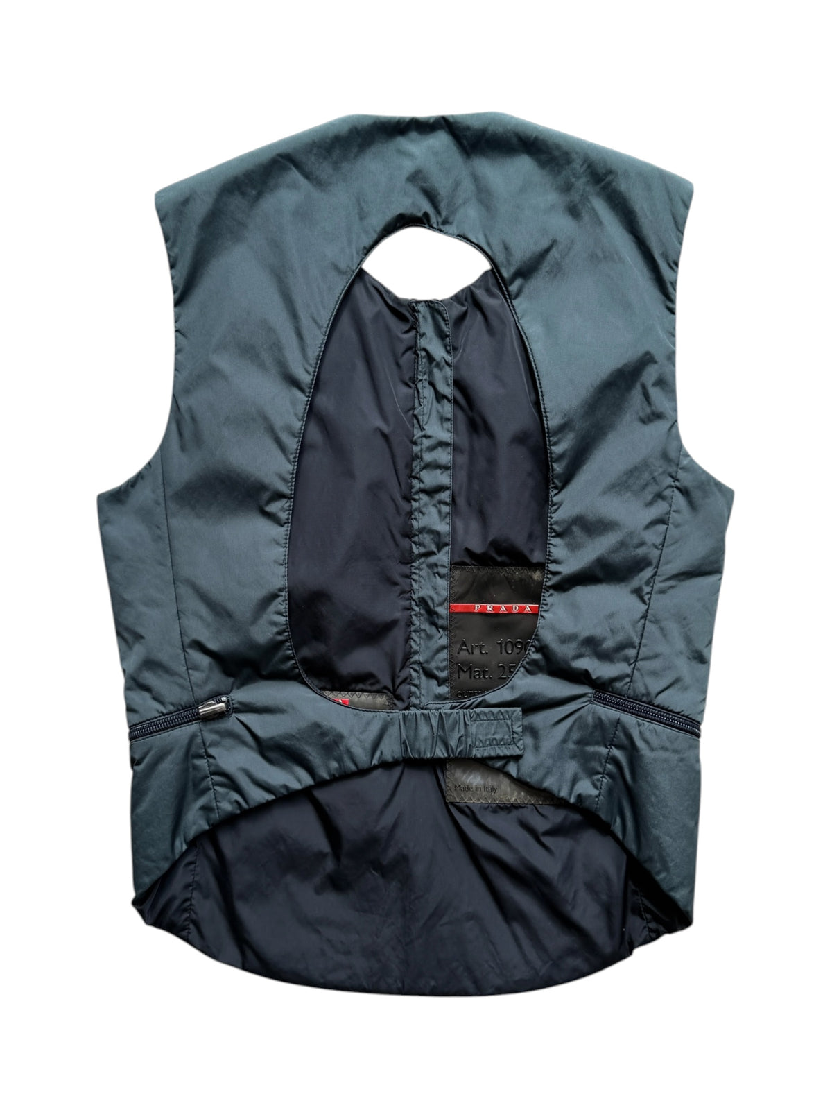 SS99’ Prada Sport Bottle Green Nylon Backless Vest