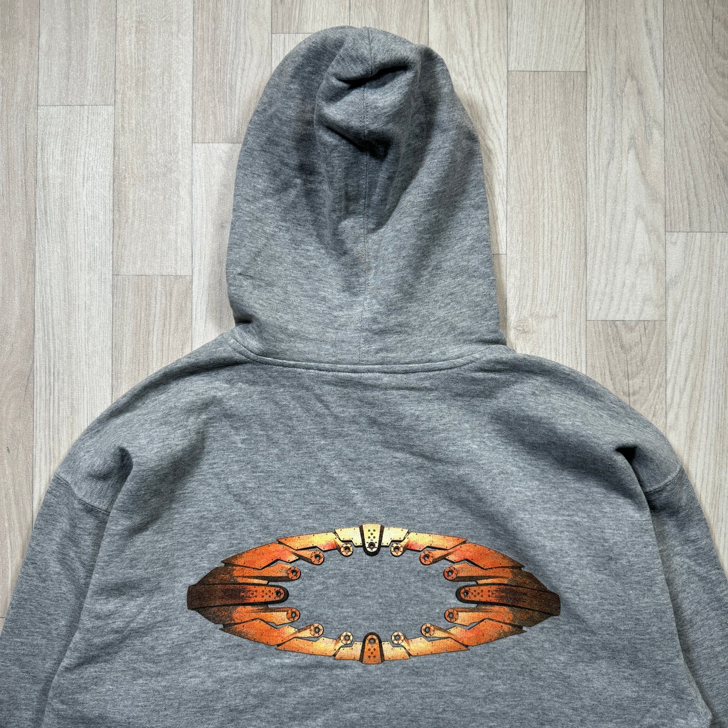 Early 2000's Oakley Grey Machine Hoodie - Large / Extra Large