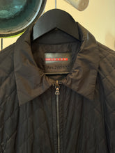 Charger l&#39;image dans la galerie, Early 2000&#39;s Prada Sport Jet Black Quilted Jacket - Small (Womens 6-8)