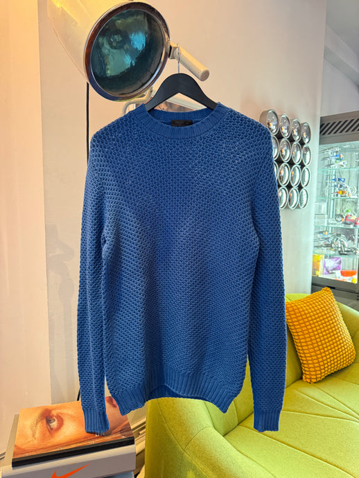 AW17' Prada Mainline Bright Blue Knitted Jumper - Medium