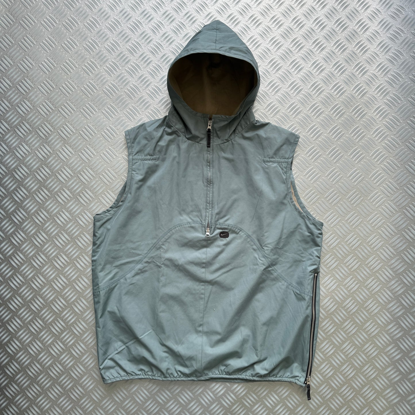 Early 2000's Nike Two Way Zip Pullover Vest - Medium / Large