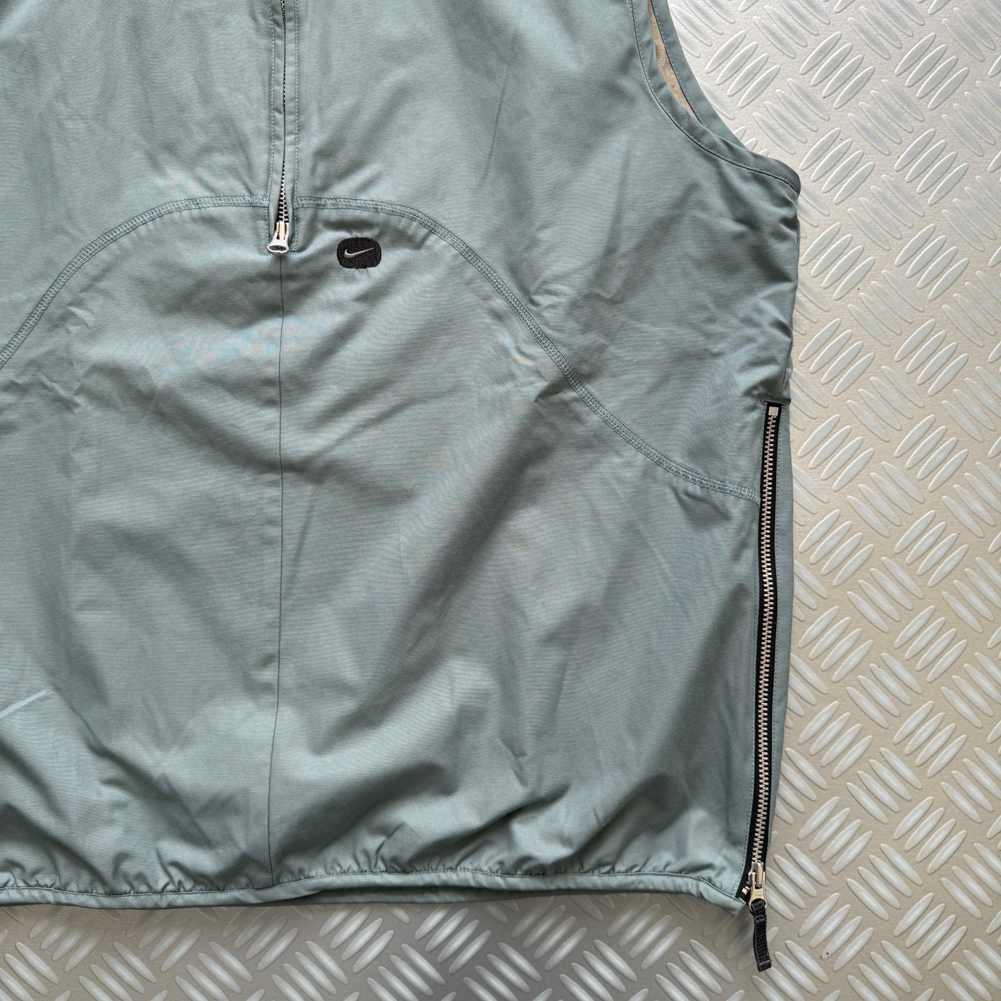 Early 2000's Nike Two Way Zip Pullover Vest - Medium / Large