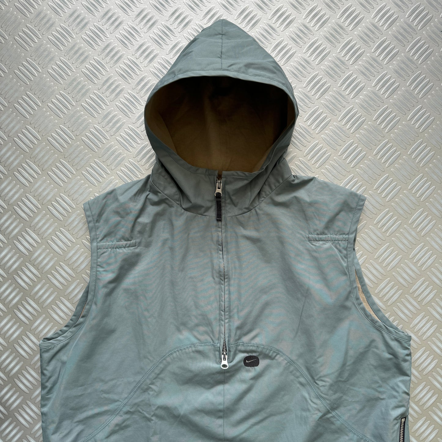Early 2000's Nike Two Way Zip Pullover Vest - Medium / Large