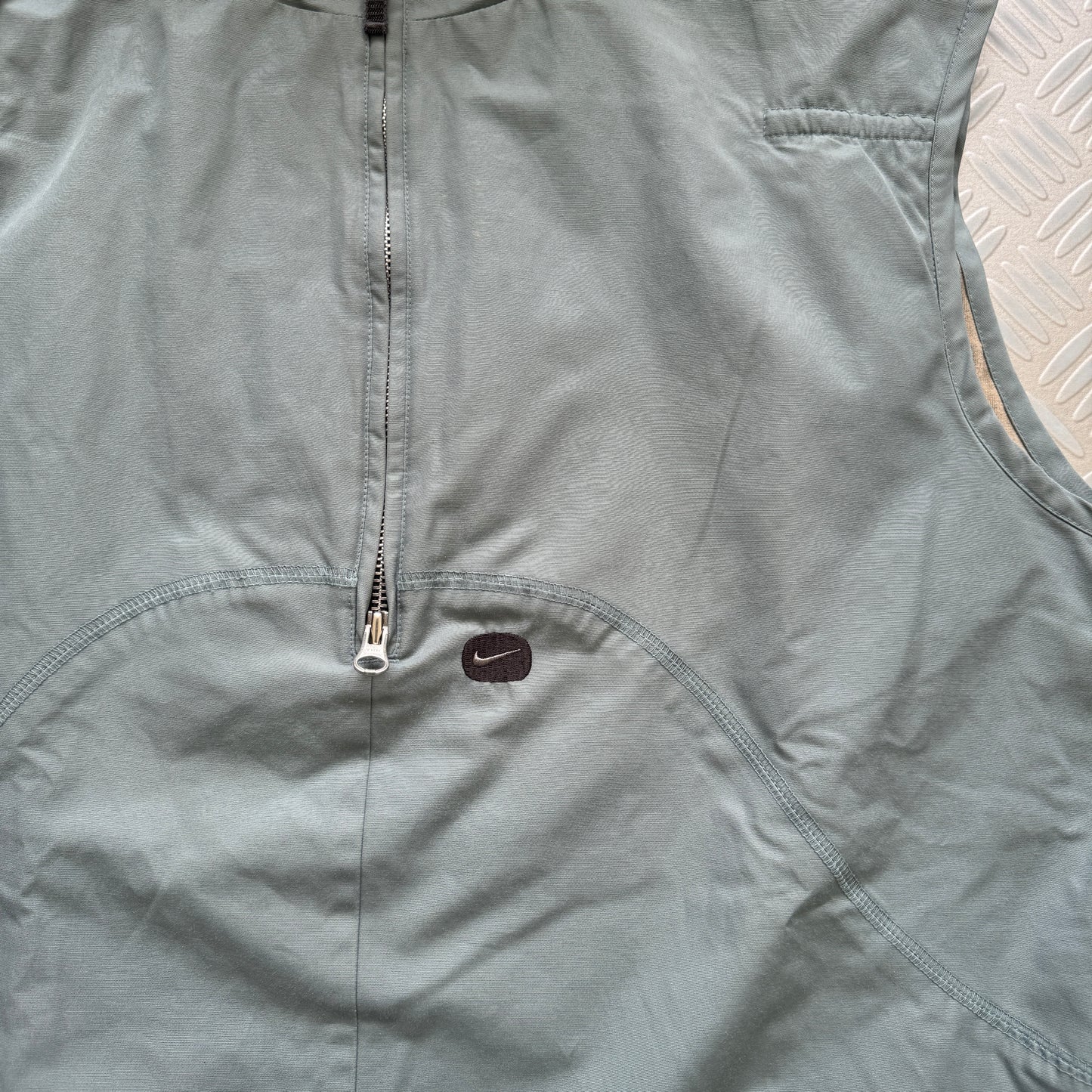 Early 2000's Nike Two Way Zip Pullover Vest - Medium / Large