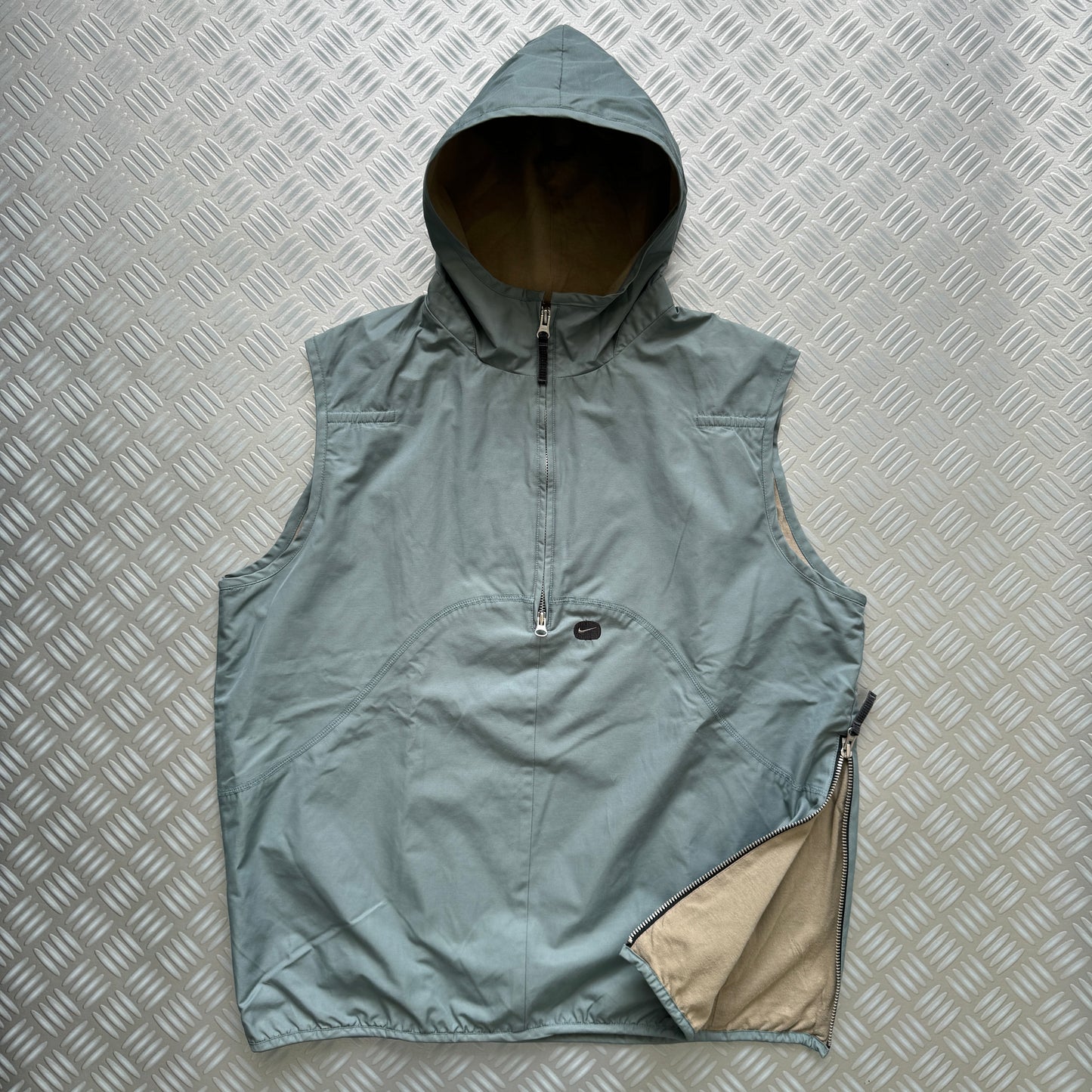 Early 2000's Nike Two Way Zip Pullover Vest - Medium / Large