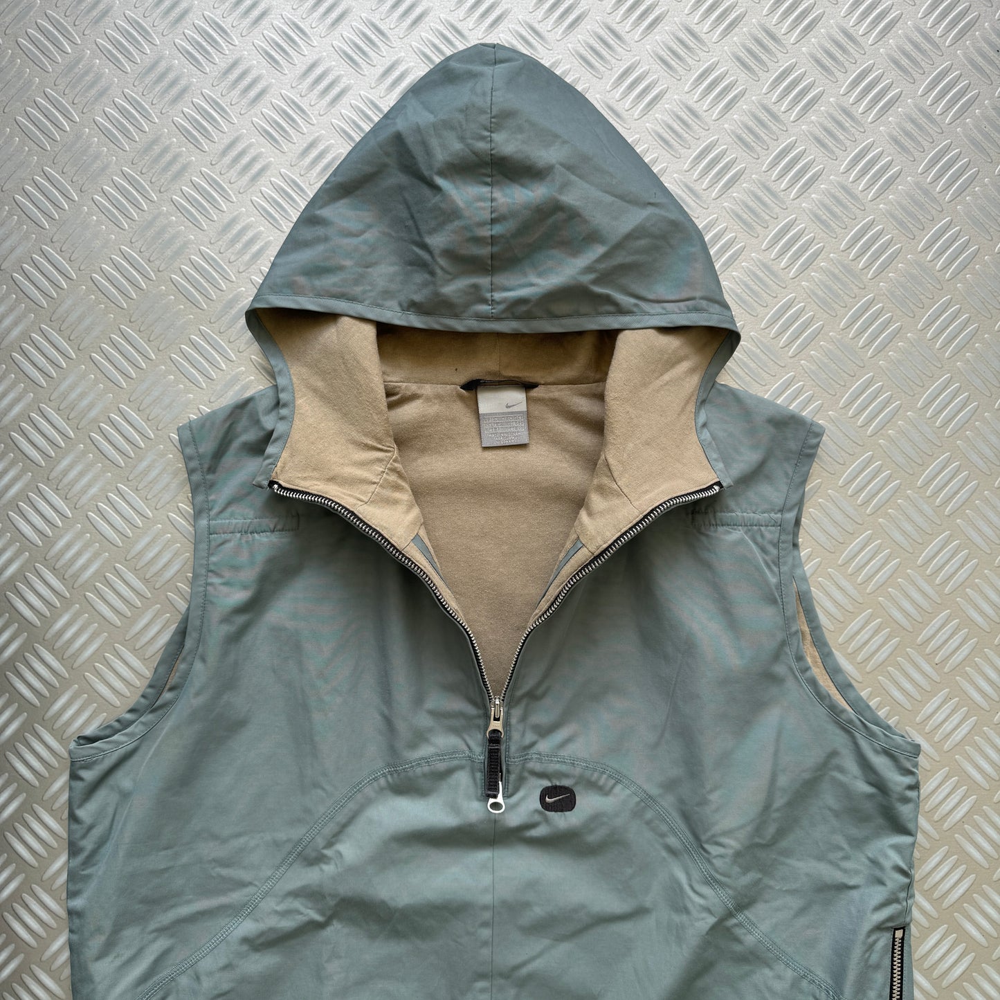 Early 2000's Nike Two Way Zip Pullover Vest - Medium / Large
