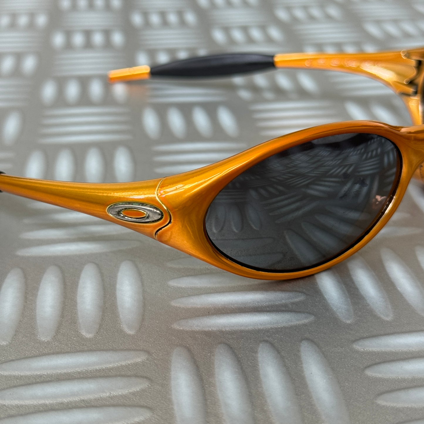 1990's Oakley Eye Jacket Yellow/Gold Sunglasses