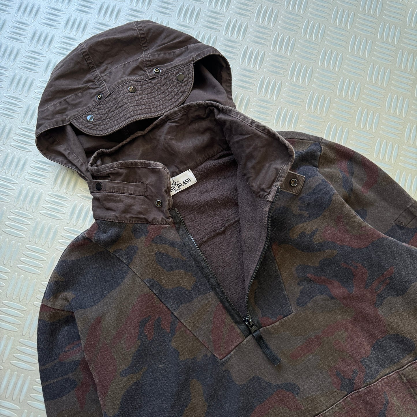 Stone Island Camo Quarter Zip Pullover