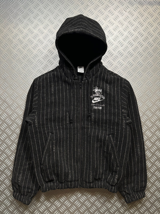 Stüssy x Nike Wool Pin Stripe Padded Jacket - Small / Medium