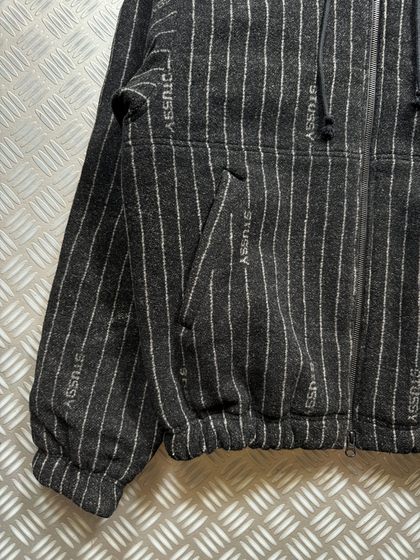 Stüssy x Nike Wool Pin Stripe Padded Jacket - Small / Medium