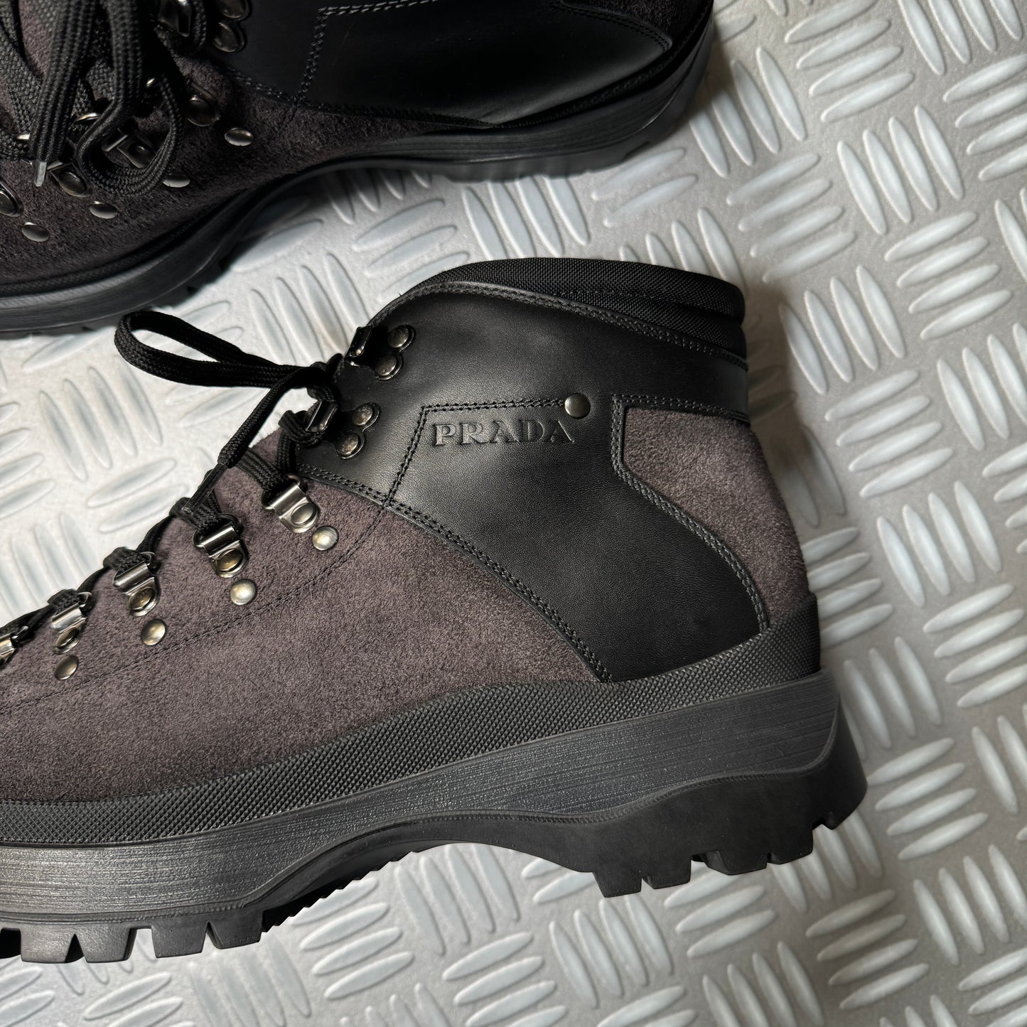 2018 Prada Mainline Wolf Grey Boots - UK9 / US10