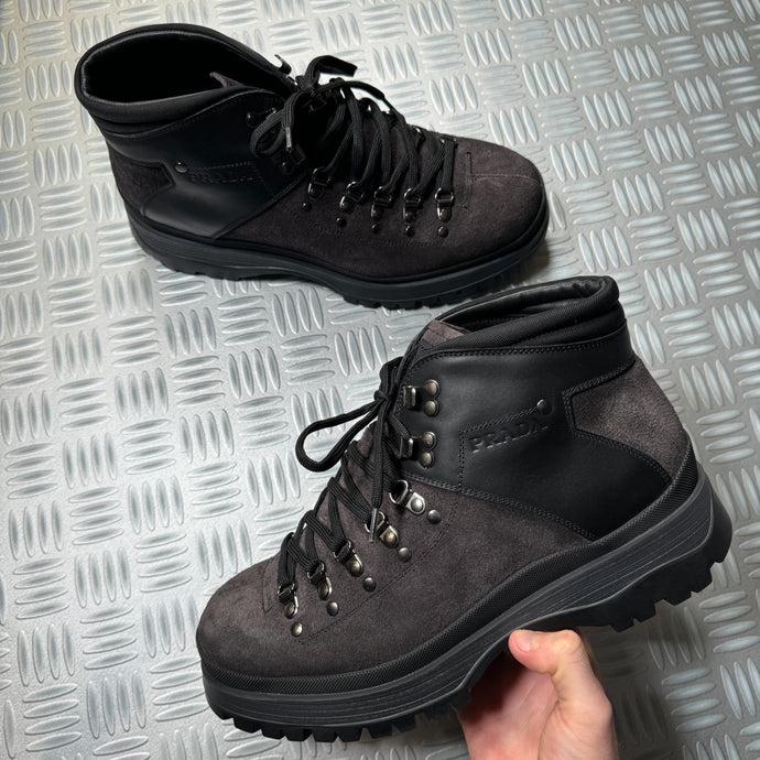 2018 Prada Mainline Wolf Grey Boots - UK9 / US10