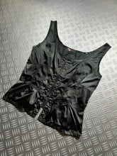 画像をギャラリービューアに読み込む, Early 2000&#39;s Prada Main Line Nylon Corset Back Top - Womens 10-12