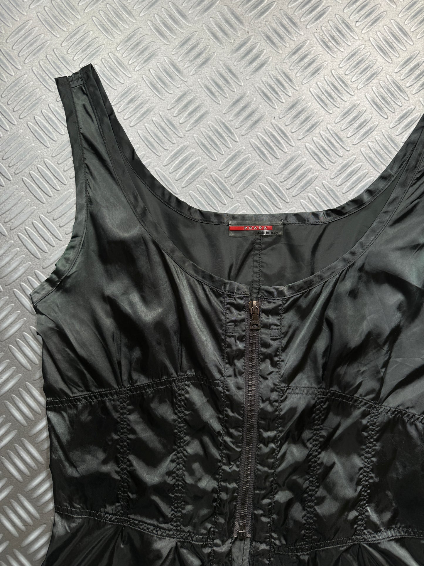 Early 2000's Prada Main Line Nylon Corset Back Top