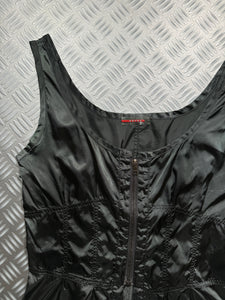 Early 2000's Prada Main Line Nylon Corset Back Top - Womens 10-12