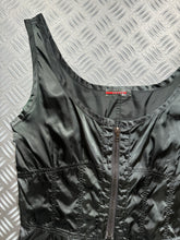 画像をギャラリービューアに読み込む, Early 2000&#39;s Prada Main Line Nylon Corset Back Top - Womens 10-12