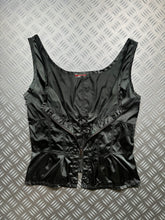 画像をギャラリービューアに読み込む, Early 2000&#39;s Prada Main Line Nylon Corset Back Top - Womens 10-12