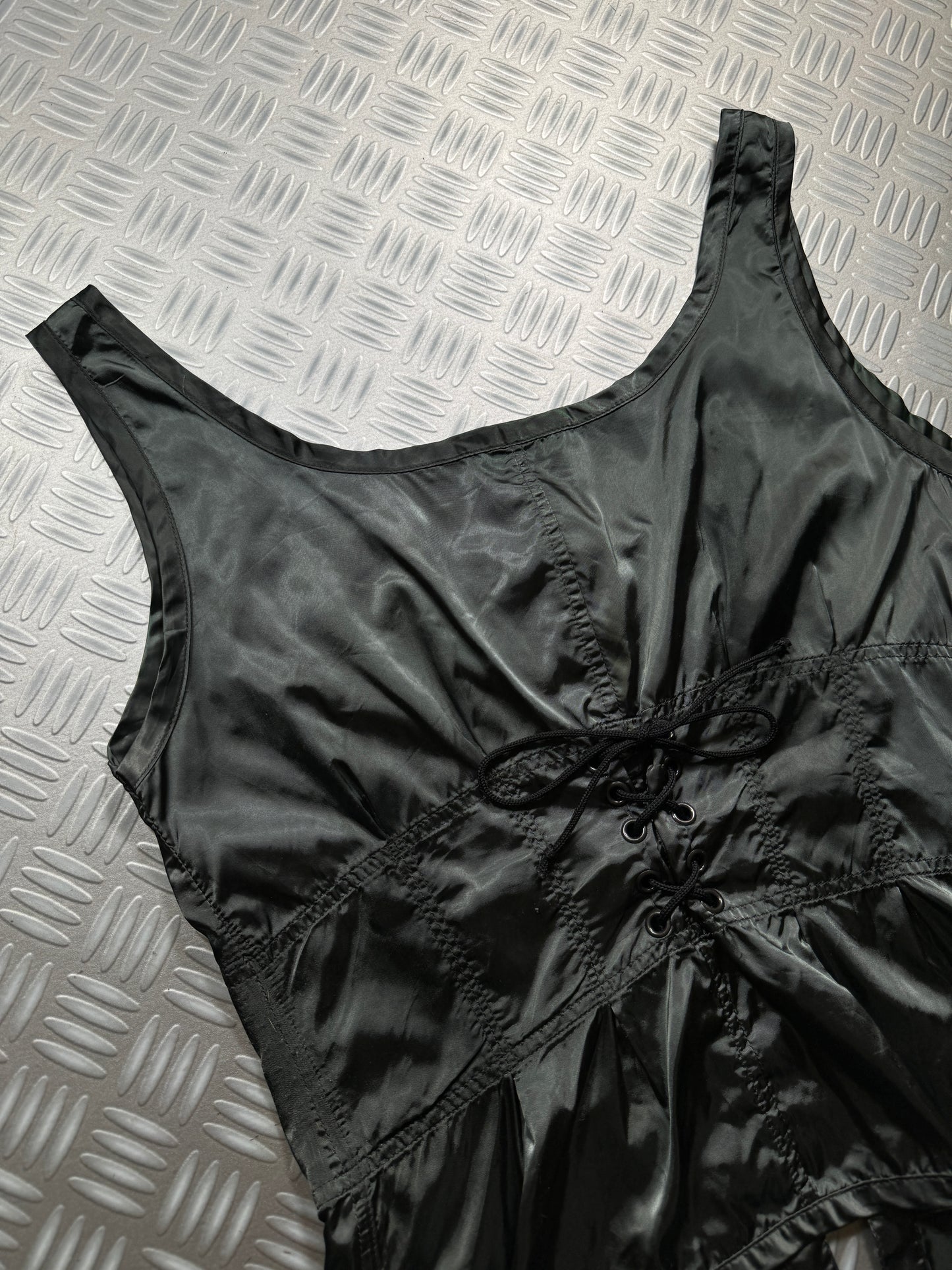 Early 2000's Prada Main Line Nylon Corset Back Top
