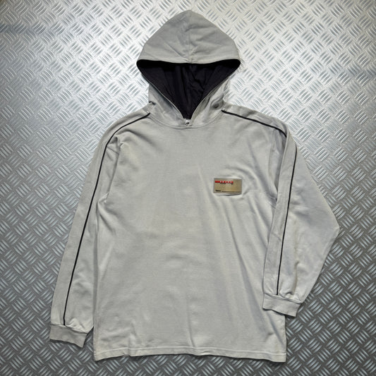 Prada Luna Rossa Challenge 2003 Grey Piped Hoodie - Medium