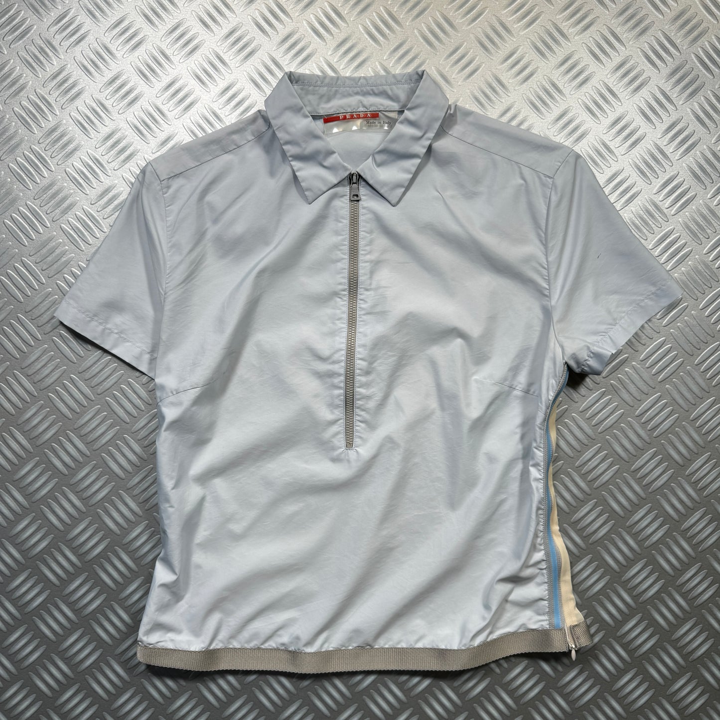 SS00' Prada Sport Baby Blue Nylon Top - Women's 6-8