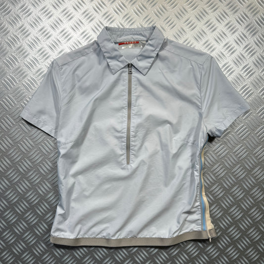 SS00' Prada Sport Baby Blue Nylon Top - Women's 6-8