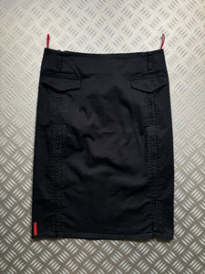 Prada Sport Jet Black Pencil Skirt - Womens