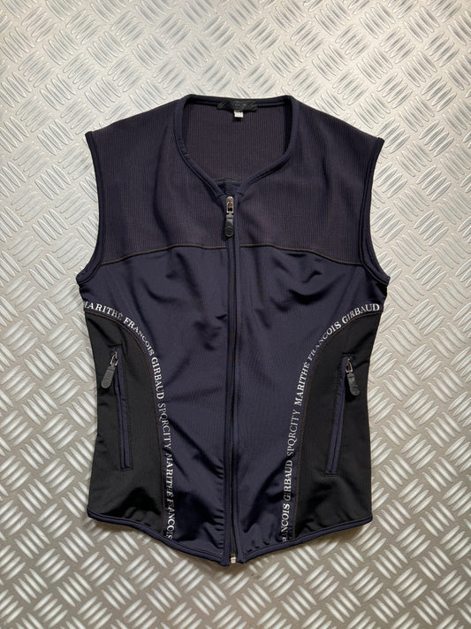 Marithe + Francois Girbaud Ribbed Sleeveless Zip Up Vest - Women's 4-6