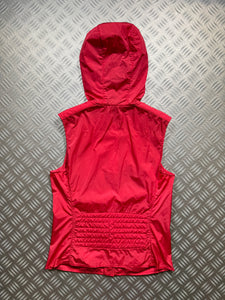 SS00' Prada Sport Shocking Pink Hooded Vest - Womens 4-6